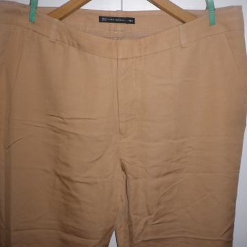 ZARA - ŽENSKE LAGANE PAMUČNE / LANENE HLAČE 46 XL