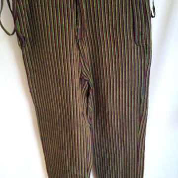 Ženske pamučne hlače na pruge Novo