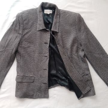 2+1 gratis! Moderan američki "Liz Clairborne" crno-bijeli sako, vel.38