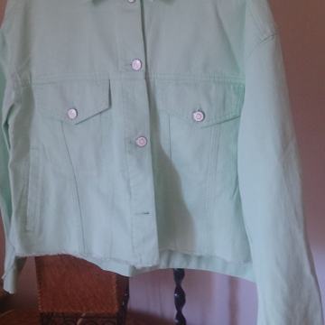 C&A NOVA ŽENSKA TRAPER JAKNA 38 40 M L JEANS MINT ZELENA