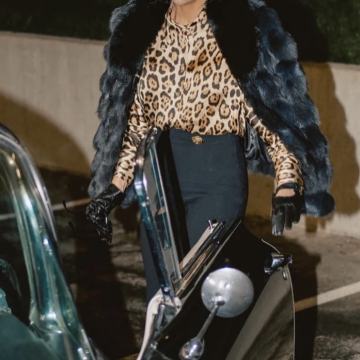 Crna bunda od pravog krzna