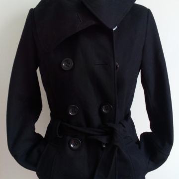 Crni kaput jakna NOVO 36