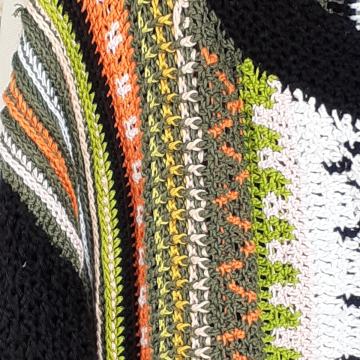 Nova crno-šarena jaknica etno izgleda L/42