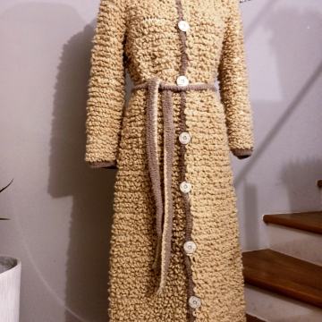 Handmade topli pleteni kaput