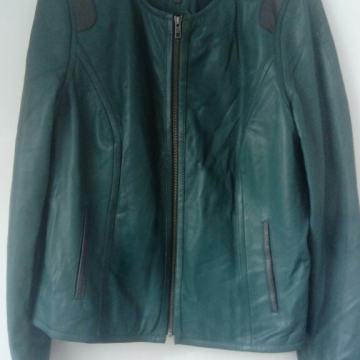 Kožna jakna janjeća koža zelena Naf Naf novo 38
