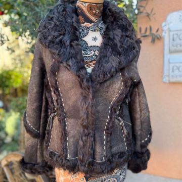 Novo! Jakna od janjeće kože, krznena jakna, pravo krzno/koža