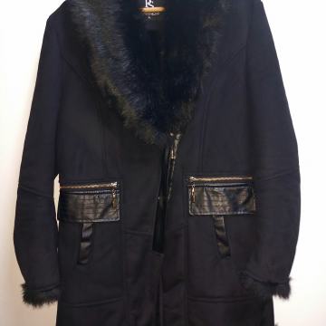 Kaput od brušene kože i krzna