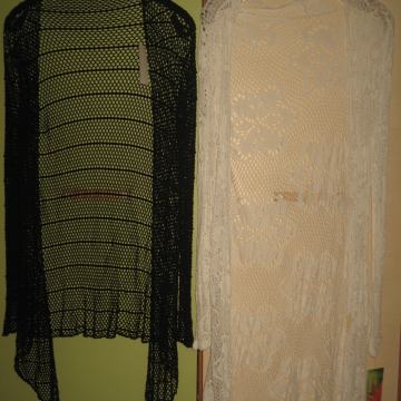 KARDIGAN CRNI I BIJELI NOVO VEL. UNI