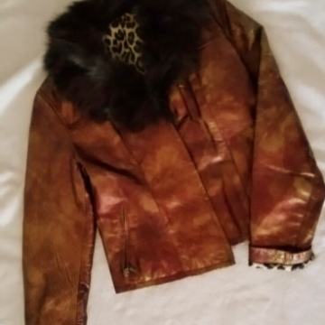 VICOLO!! TOP BRAND! KOŽNA JAKNA S KRZNOM #TOPTALIJANSKIBRAND