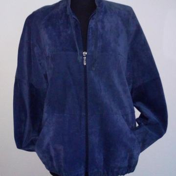 Kožna jakna plava 38 40