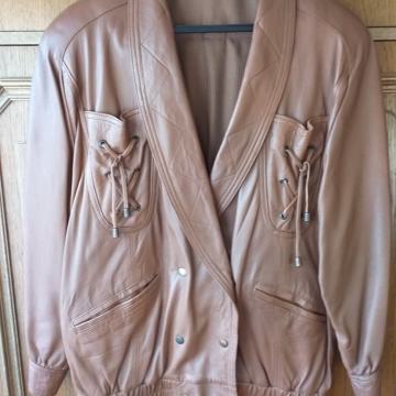 Kožna jakna od prave kože br 40 smeđe boje