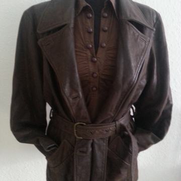 Smeđa kožna jakna 38 40