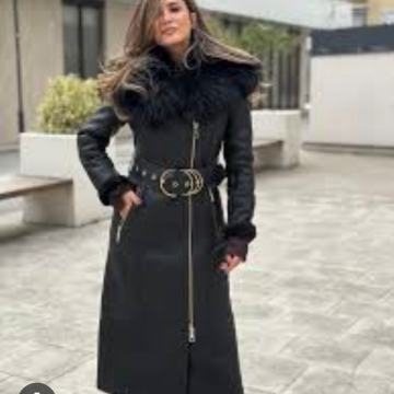 Kožni monton Mona iznutra postavljen s vunom