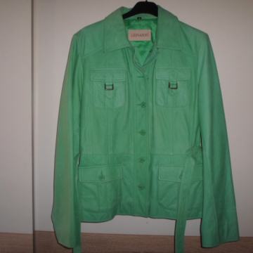 LEONARDO odlična nova zelena kožna jakna vel.38