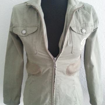 Tanka prijelazna jakna maslinasto zelena 36