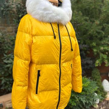 MICHAEL KORS perjana jakna s kapuljačom i odvojivim krznom od lisice