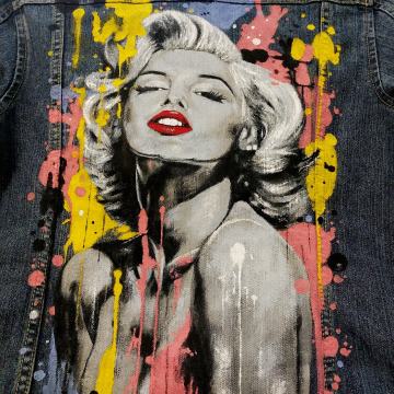 Unikatna ručno oslikana traper jakna - Dodaj boje svom stilu