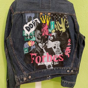 Unikatna ručno oslikana traper jakna - Dodaj boje svom stilu!