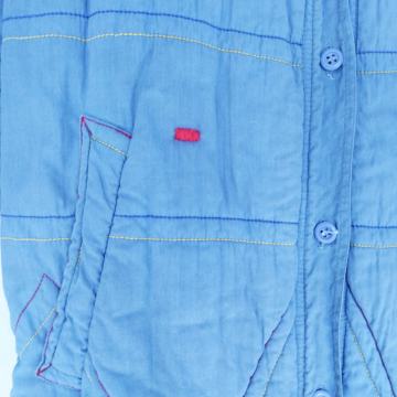 Pamučni pastelno plavi boho kaput