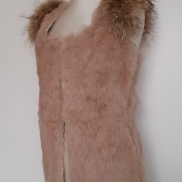 Prsluk krzneni pravo krzno zec i rakun