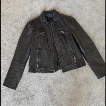 NOVA RALPH LAUREN CRNA KOŽNA JAKNA