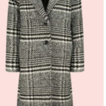 Sivi karirani kaput vel 40 - NOVO