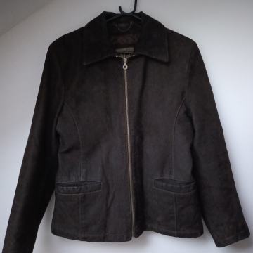 Smeđa kožna jakna 40