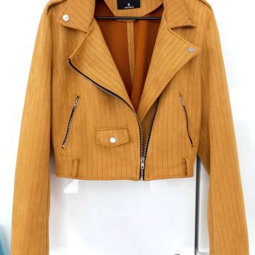 TALLY WEIL moderna biker ženska jakna XL umjetna brušena kože zlatno ž