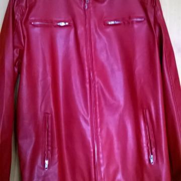 NOVA TAMNOCRVENA "KOŽNA" JAKNA - VEL.L