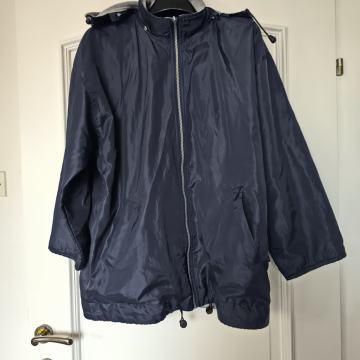 Tamnoplava - siva dvostrana lagana ženska jakna broj L - XL