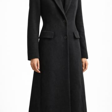 Varteks crni kaput od kašmira vel. S