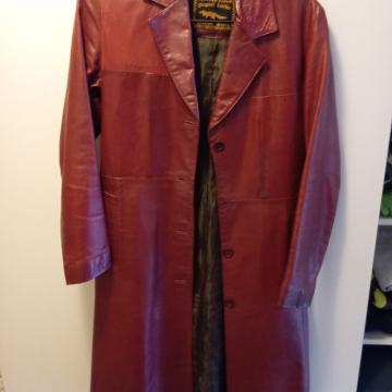 Vintage kožni ženski mantil vel 38