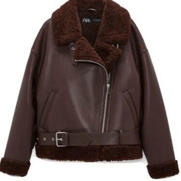 Zara bordo kožna jakna