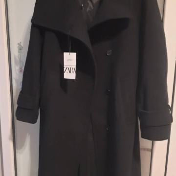 Zara kaput od mješavine vune vel.S i M oversize Novo s etiketom