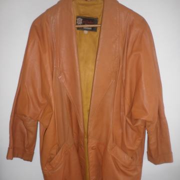 ŽENSKA ELEGANTNA VINTAGE KOŽNA JAKNA 44 L