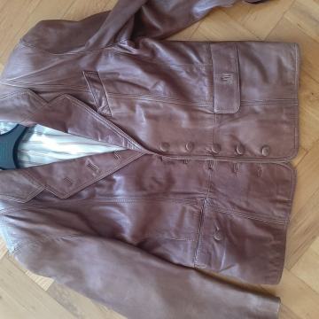 Ženska kožna jakna, smeđa, br 40