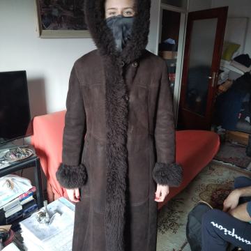 Ženska krznena kožna bunda iz 80 ih