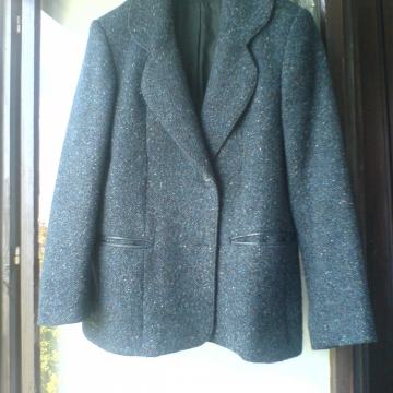 ŽENSKA PLAVA VUNENA JAKNA, VEL. 38