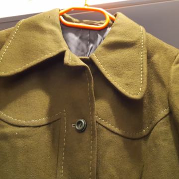 Ženski kaput od pusta 42-44 zeleni retro