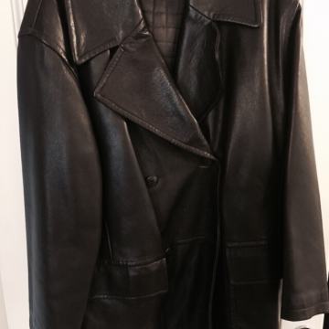 Zenski kožni kaput smedji vel 42