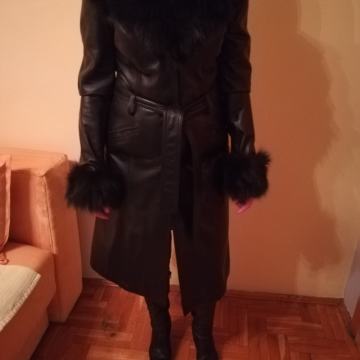 Ženski kožni kaput MONA - mantil , NOV