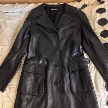 Ženski kožni mantil Blue Deep