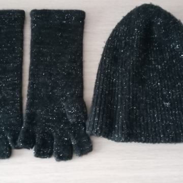 KAPA I RUKAVICE SA SREBRNIM SJAJEM