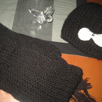 CRNI KOMPLET  - KAPA I ŠAL - NOVO