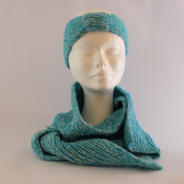 Ženska bandana i vuneni šal - ručni rad