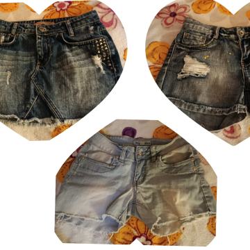 Kratke traper hlače i traper suknja