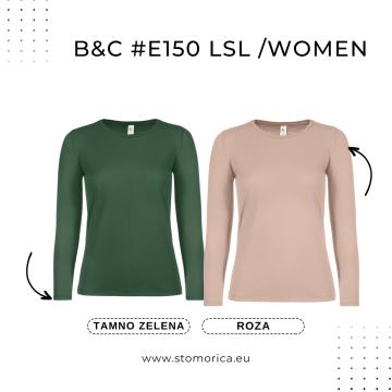 2kom B&C Women #E150 LSL Majice na duge rukave Besplatna dostava