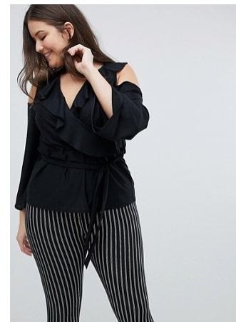 ASOS SVEČANA BLUZA CRNA 44