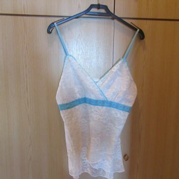 Bijelo - plava majica Čipka