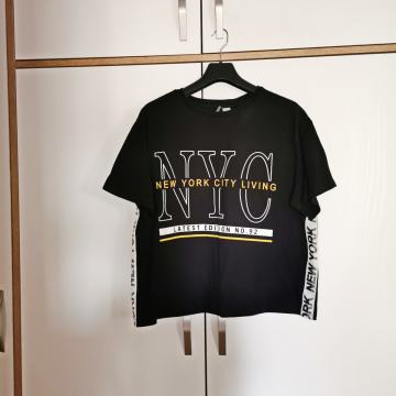 Crna pamučna ženska majica H&M DIVIDED broj L - 42-44